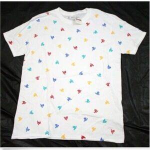 PlayStation Logo Men's Short Sleeve White‎ T-Shirt Size Medium